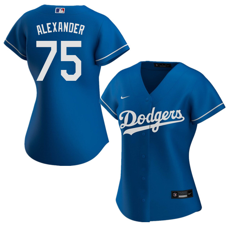 Nike Women #75 Scott Alexander Los Angeles Dodgers Baseball Jerseys Sale-Blue